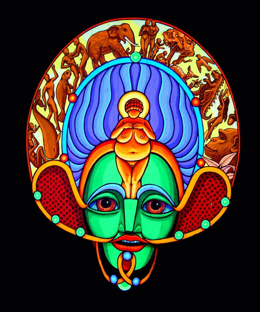"Mother Nature" blacklight mask by Alan Bell